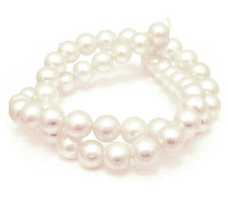 White AAA 8.5-9.5 Round Pearls Strand